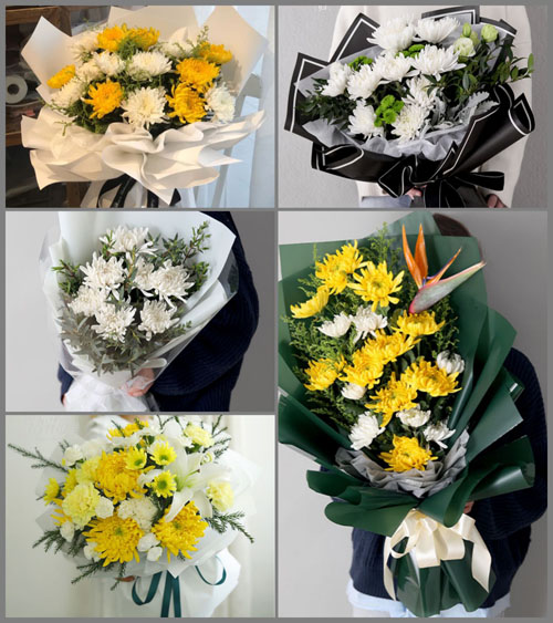 贵州毕节市黔西县谷里镇中狮村白事花束代送